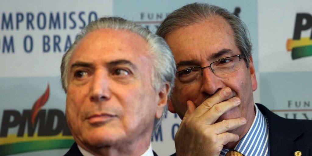 Ex-presidente Michel Temer e Eduardo Cunha